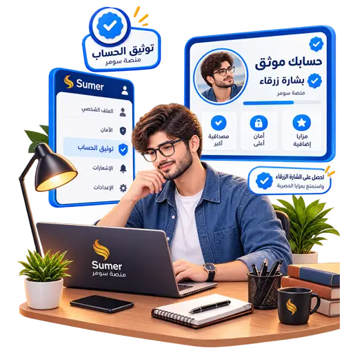 توثيق الحساب بالشارة الزرقاء في منصة سومر.